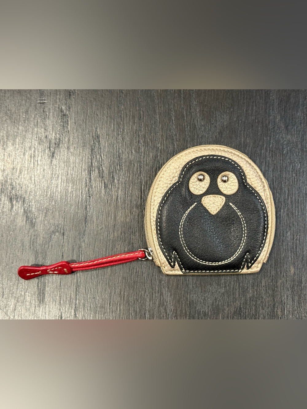 Coldwater Creek Cute Penguin Coin Zip Pouch Wristlet Wallet
